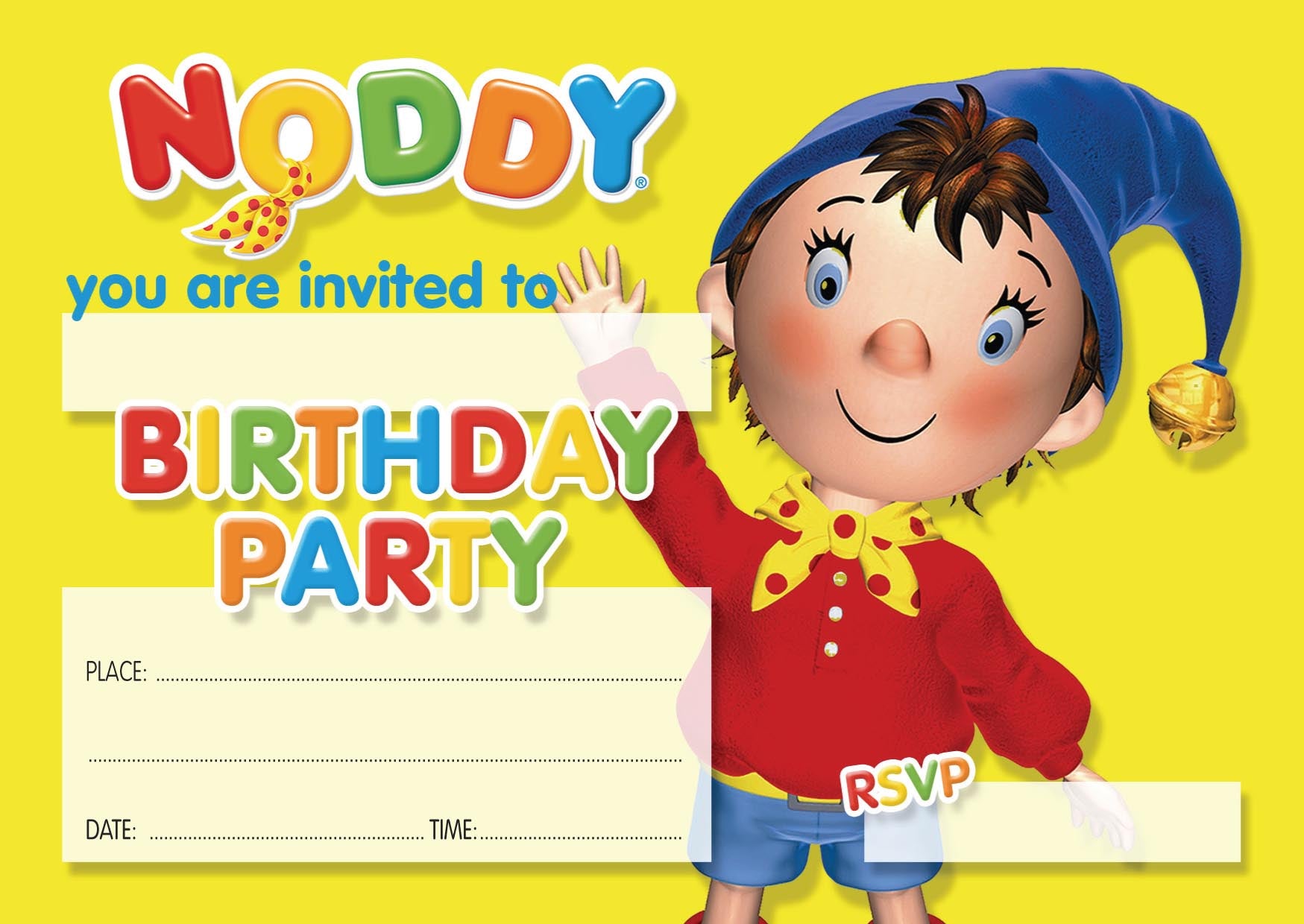 Noddy Invitations x10