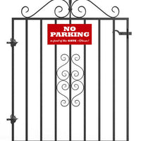 #1141 No parking Sign - Close to the Bone Greeting Cards