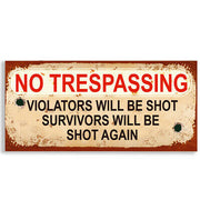 #1129 No Trespassing - Close to the Bone Greeting Cards