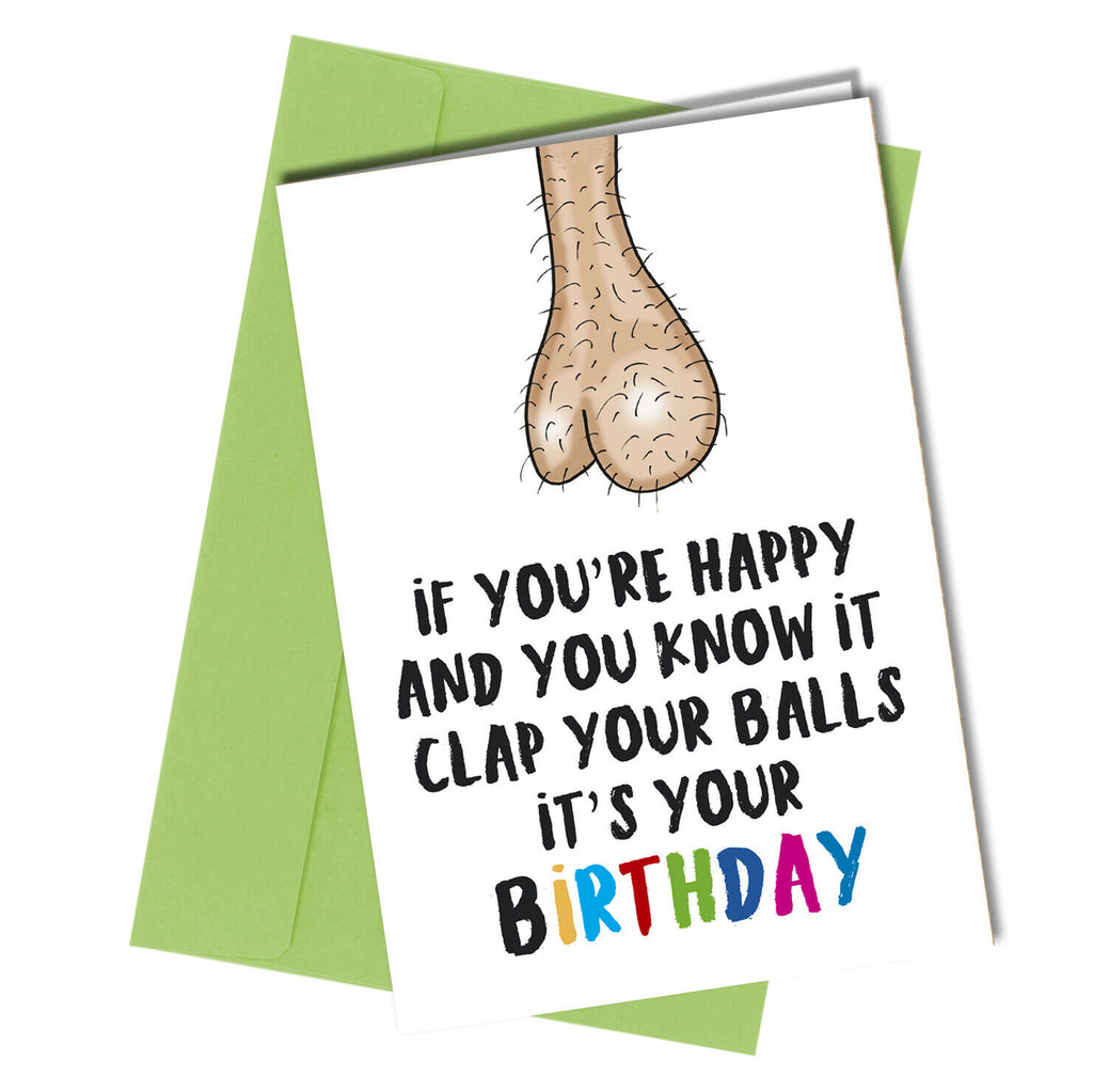 #1173 Clap Your Balls - Close to the Bone Greeting Cards