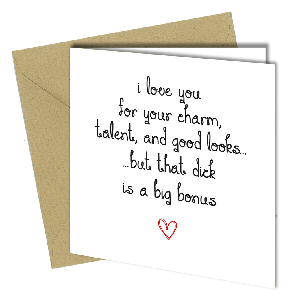 #1026 I Love You For Your Charm - Close to the Bone Greeting Cards