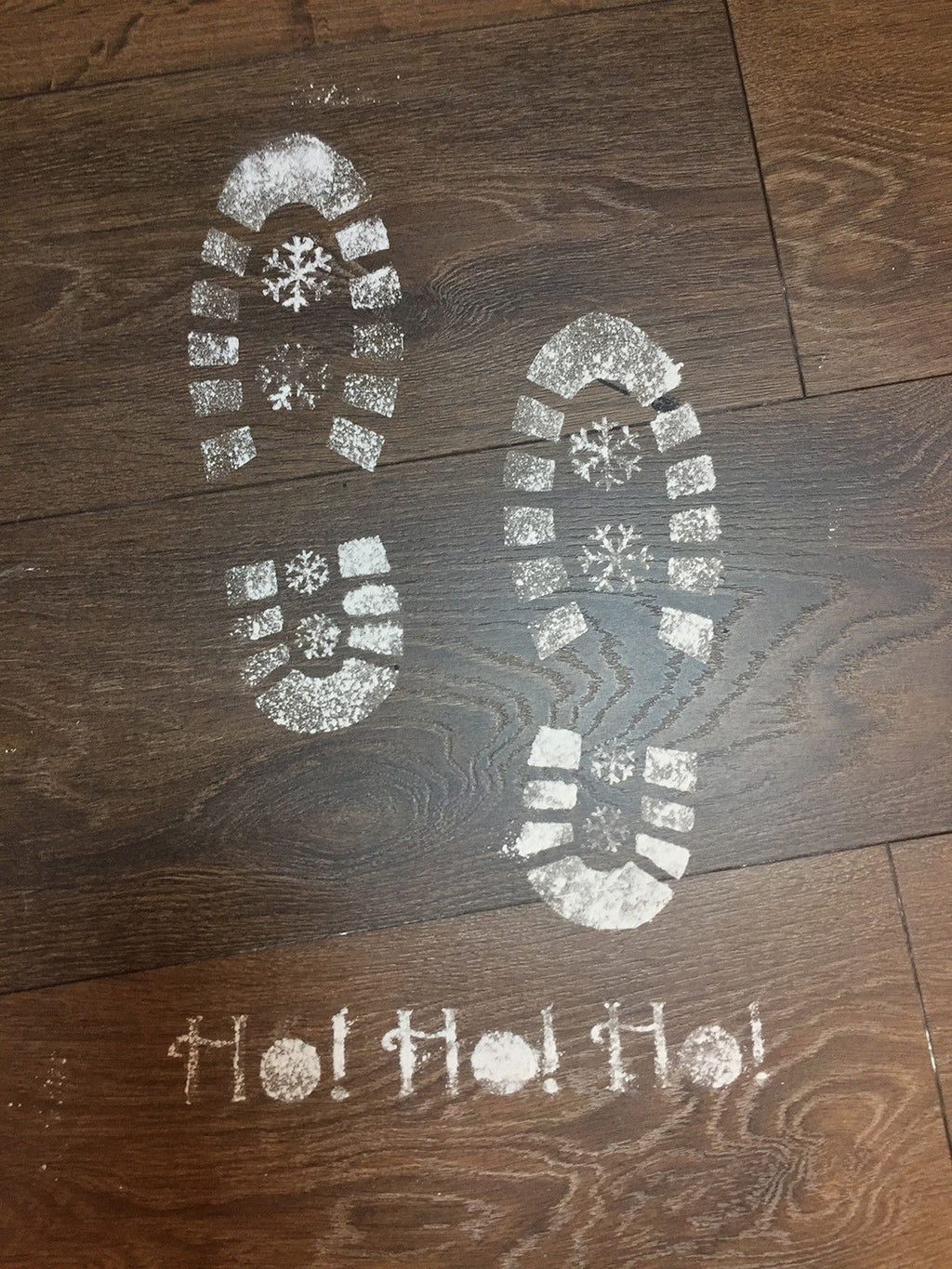Santa's Footprint Stencil Large Night Before Father Christmas Footprints Xmas - Close to the Bone Greeting Cards