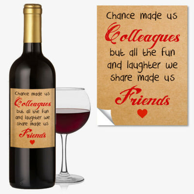 WINE BOTTLE LABEL FRIENDSHIP OCCASION GIFT Funny Work Colleague Office #1045 - Close to the Bone Greeting Cards