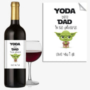 WINE BOTTLE LABEL Happy Birthday YODA BEST DAD Star Wars Funny Rude #1060 - Close to the Bone Greeting Cards