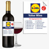 Wine Bottle Label Birthday Christening Valentines Mothers Fathers Day Anniversary LIDL Value - Funny Joke Greetings For Any Occasion #1065 - Close to the Bone Greeting Cards