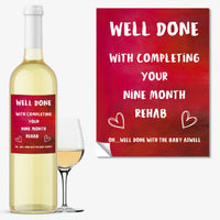 WINE BOTTLE LABEL New Mum Funny Rude Baby Shower Gift New Born Boy Girl #1057 - Close to the Bone Greeting Cards