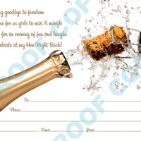 Hen Party Champagne Invitations